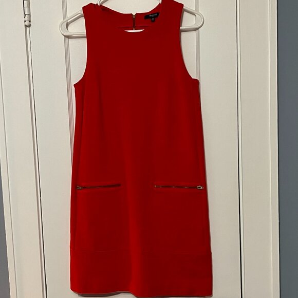 Madewell Dresses & Skirts - Madewell mini jumper dress cherry red pockets size XS fall classic twee